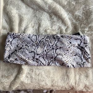 Snake print banded bathing suit